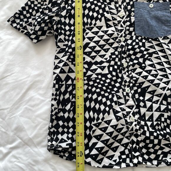 RARE Modern Amusement Funky Print Short Sleeve Button Down Mens Shirt Size S - Picture 11 of 11